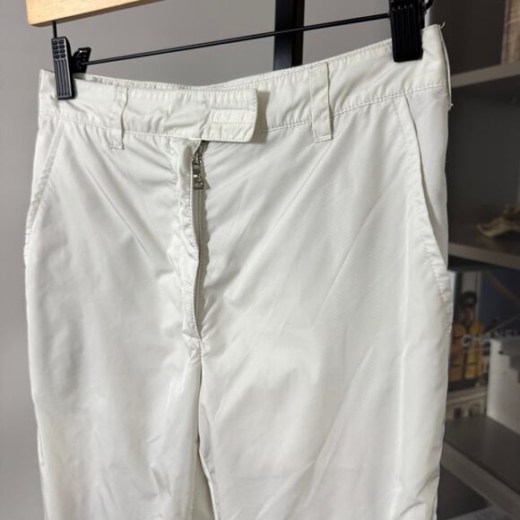 PRADA Nylon White Lined Straight Leg Trouser 38 Lightweight Snow Sport Pants - Picture 2 of 6
